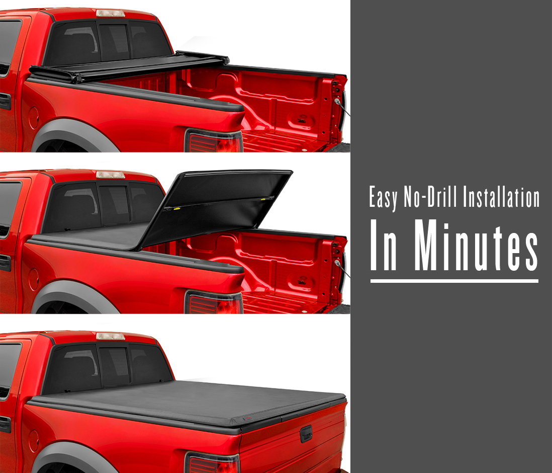 Premium TriFold Tonneau Cover For 20022019 Dodge Ram 1500 2500 3500 6