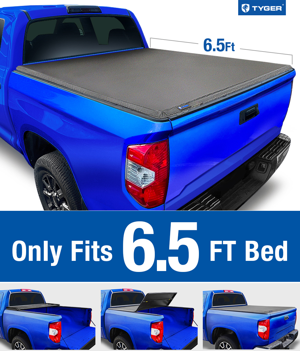 Fit 2014-2019 Toyota Tundra 6.5ft/78in Bed TYGER T3 Tri-Fold Tonneau